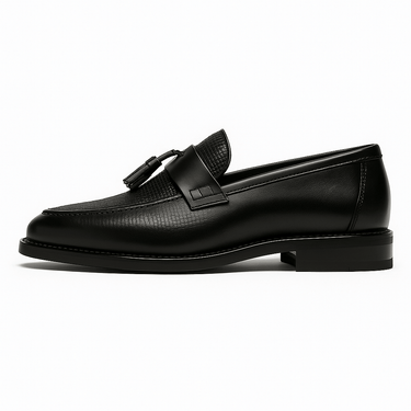 Classic Men’s Tassel Loafers With Woven Upper Slip On