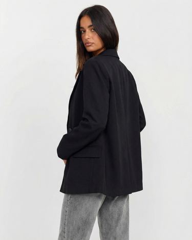 Classic Women’s Double Breasted Blazer With Notch Lapel And Relaxed Fit