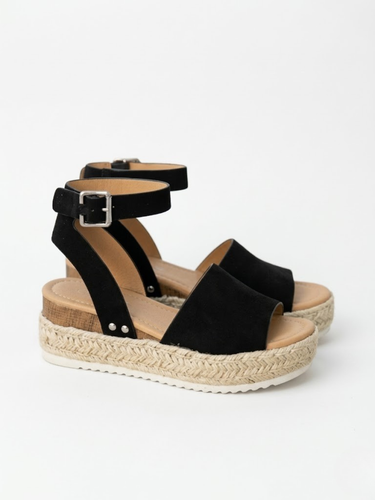 Classic Women’s Platform Espadrille Sandals With Ankle Strap