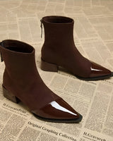 Classy Suede Ankle Boots with Block Heel