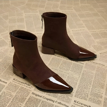 Classy Suede Ankle Boots with Block Heel