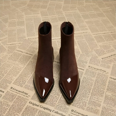 Classy Suede Ankle Boots with Block Heel