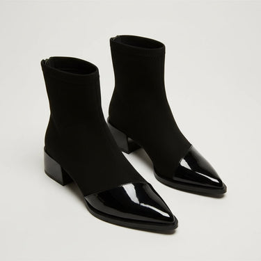 Classy Suede Ankle Boots with Block Heel