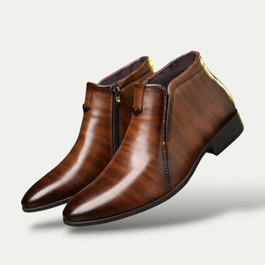 Clean Men’s Ankle Dress Boots With Front Zip And Sleek Upper