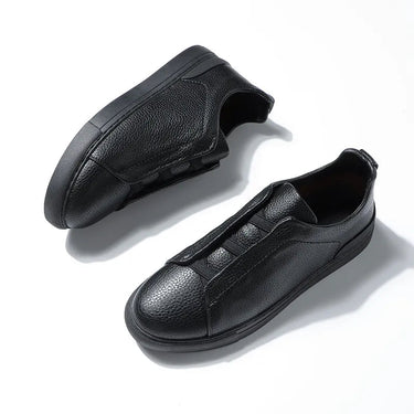 Clean Men’s Slip On Sneakers With Textured Upper And Elastic Panels