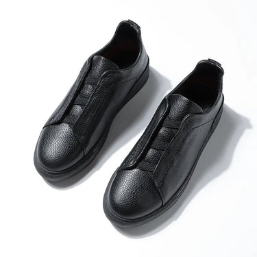 Clean Men’s Slip On Sneakers With Textured Upper And Elastic Panels