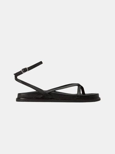 Clean Women’s Crossover Strap Flat Sandals With Ankle Buckle