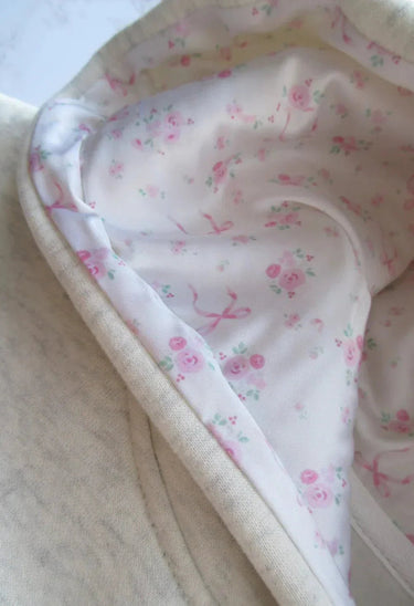 Cropped Hoodie with Bow Detail