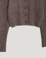 Cropped Knit Cardigan with Button Front