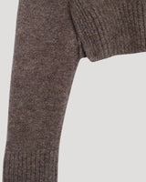Cropped Knit Cardigan with Button Front
