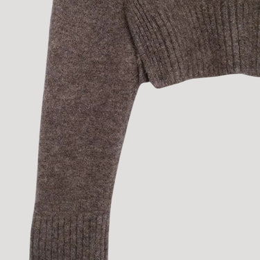 Cropped Knit Cardigan with Button Front