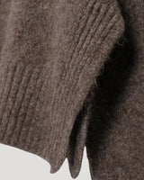 Cropped Knit Cardigan with Button Front