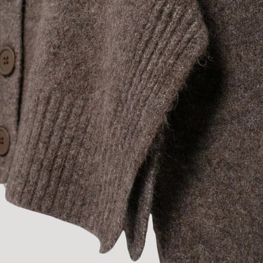 Cropped Knit Cardigan with Button Front