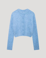 Cropped Knit Cardigan with Button Front