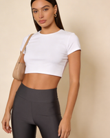 Cropped Top and High Waisted Shorts Co Ord Set