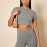 Cropped Top and High Waisted Shorts Co Ord Set