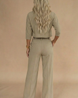 Cropped Two-Piece Set with Top and Trousers