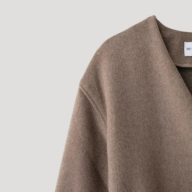 Cropped Wrap Jacket with Slim Belt
