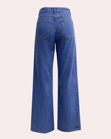 Dark Wash High-Rise Straight Jeans with Classic Cut