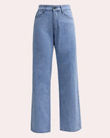 Dark Wash High-Rise Straight Jeans with Classic Cut