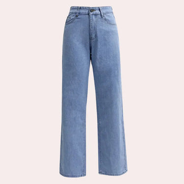 Dark Wash High-Rise Straight Jeans with Classic Cut