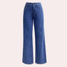 Dark Wash High-Rise Straight Jeans with Classic Cut