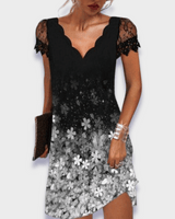 Draped Midi Dress with Fitted Bodice and Flared Skirt