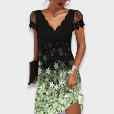 Draped Midi Dress with Fitted Bodice and Flared Skirt