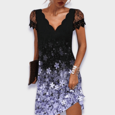 Draped Midi Dress with Fitted Bodice and Flared Skirt