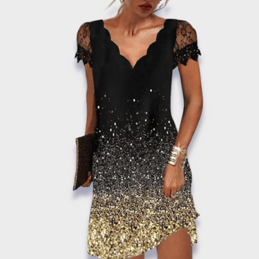 Draped Midi Dress with Fitted Bodice and Flared Skirt