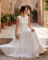Draped Neck Sleeveless Midi Dress with Pleated Skirt