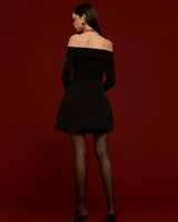 Elegant Long Sleeve Off Shoulder Mini Dress