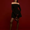 Elegant Long Sleeve Off Shoulder Mini Dress