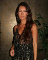 Embellished Sequin Cami Top with Sheer Design