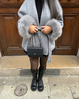 Faux Fur Belted Coat for Women with Elegant Detailing