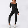 Fitted Ribbed Jumpsuit with Scoop Neck