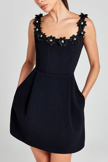 Side view of the fitted mini dress showing the tailored silhouette