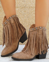 Back view of the boot highlighting the side zip entry