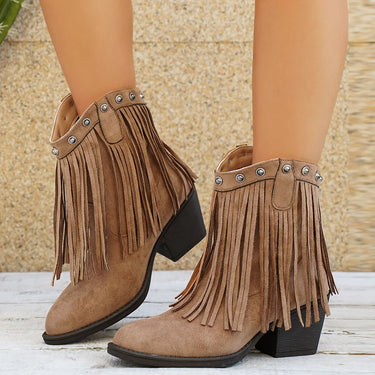 Back view of the boot highlighting the side zip entry