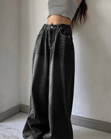 Full-Length Wide-Leg Jeans with Five Pockets