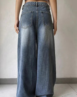 Full-Length Wide-Leg Jeans with Five Pockets