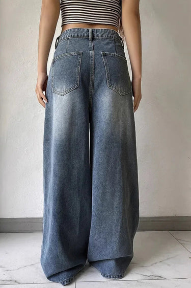 Full-Length Wide-Leg Jeans with Five Pockets