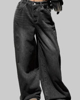 Full-Length Wide-Leg Jeans with Five Pockets