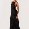 Halter Neck Maxi Dress with Open Back Detail