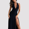 Halter Neck Maxi Dress with Side Slit