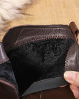 Rear view of ankle boot highlighting the close-fitting silhouette and heel