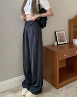 High Waist Pleated Wide Leg Trousers
