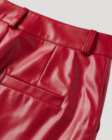 High Waisted Coated Wide Leg Trousers