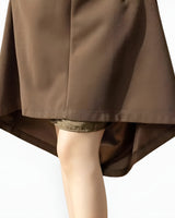 High Waisted Pleated Maxi Skirt with A-Line Silhouette