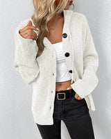 Detail shot of the ribbed cuffs on the hooded knit cardigan